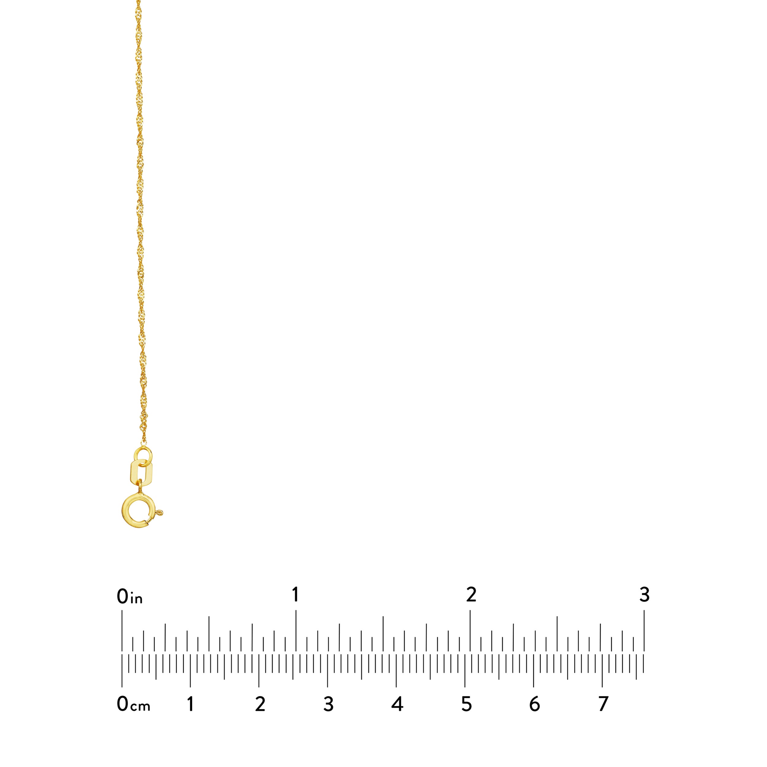 1mm Singapore Chain with Spring Ring