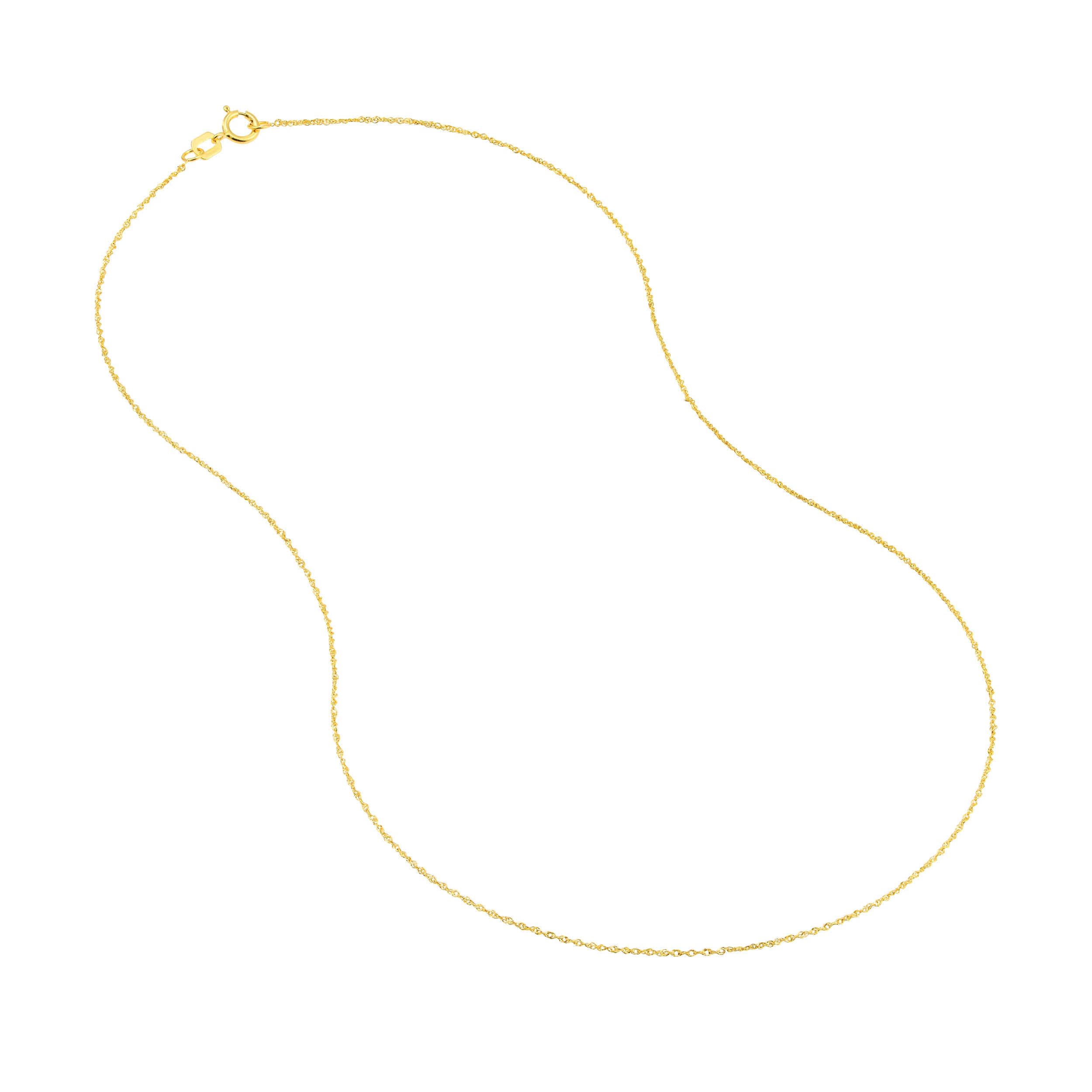 0.8mm Sparkle Singapore Chain with Spring Ring