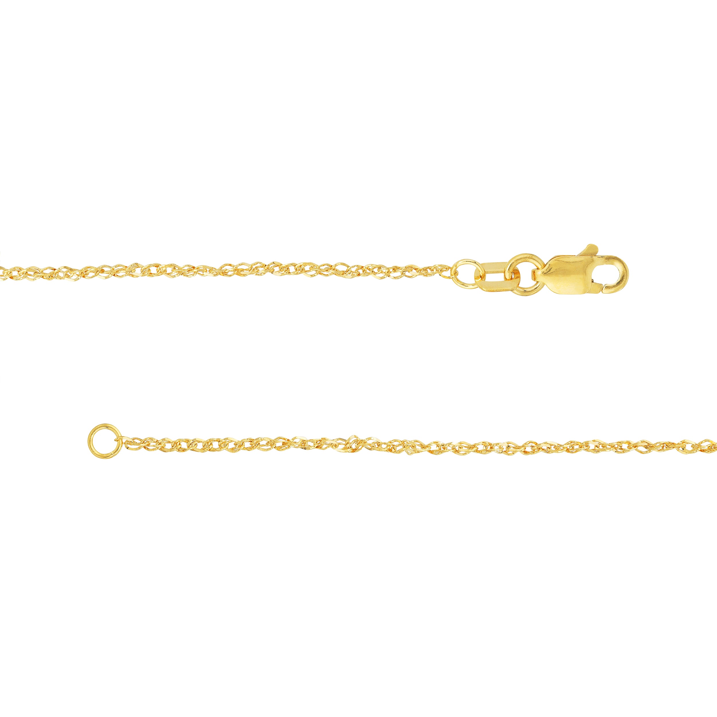 1.37mm Sparkle Singapore Chain with Lobster Lock