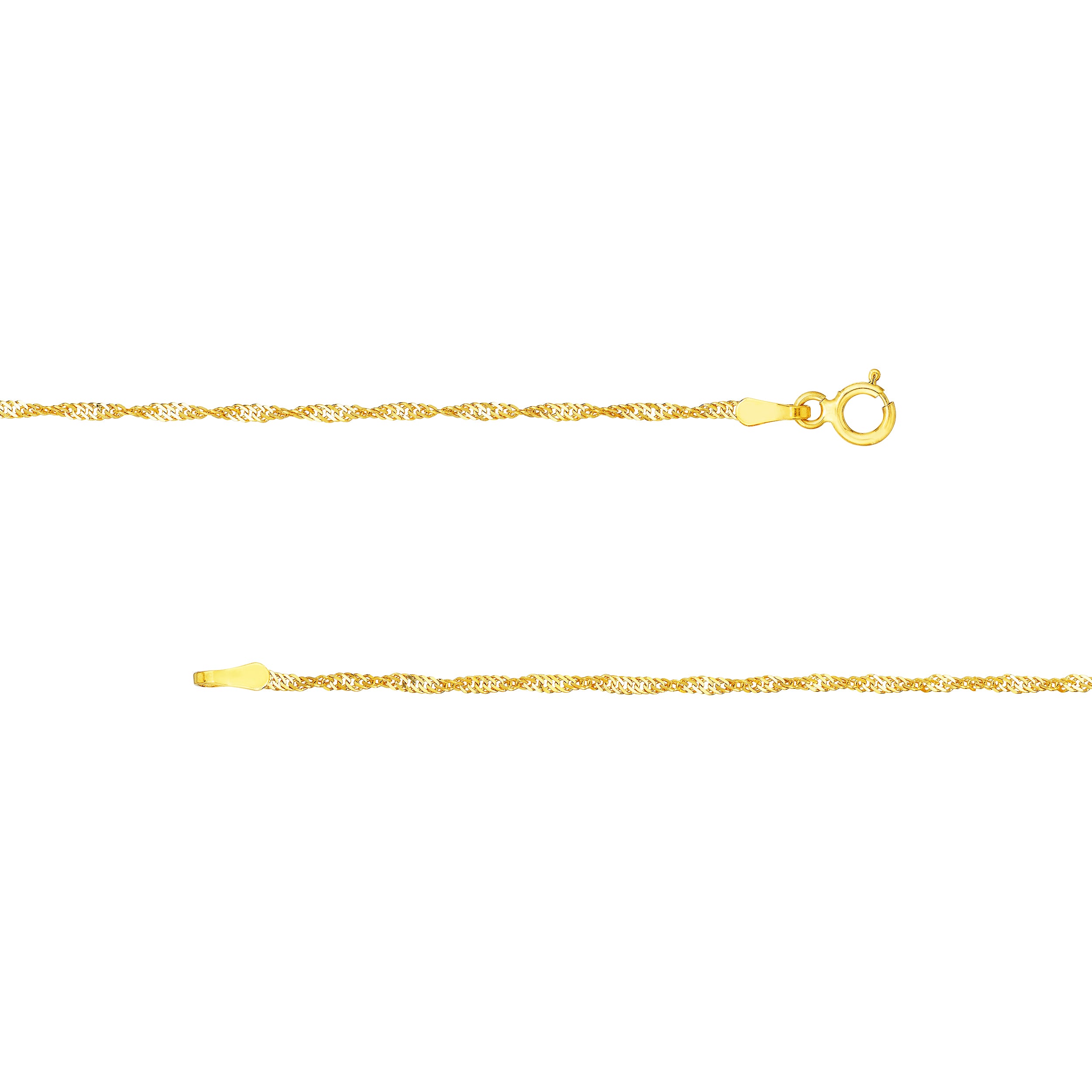 1.4mm Singapore Chain with Spring Ring