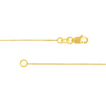 0.55mm Box Chain with Lobster Lock and Quality Tag