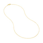 0.55mm Box Chain with Lobster Lock and Quality Tag