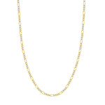 3.9mm Two-Tone Pavé Figaro Chain with Lobster Lock
