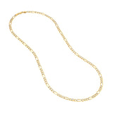 4.75mm Two-Tone Pavé Figaro Chain with Lobster Lock