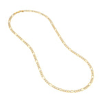4.75mm Two-Tone Pavé Figaro Chain with Lobster Lock