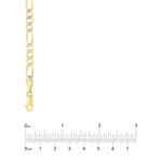 4.75mm Two-Tone Pavé Figaro Chain with Lobster Lock