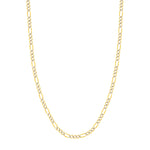 4.75mm Two-Tone Pavé Figaro Chain with Lobster Lock
