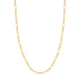 4.75mm Two-Tone Pavé Figaro Chain with Lobster Lock
