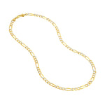 5.8mm Two-Tone Pavé Figaro Chain with Lobster Lock