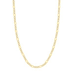5.8mm Two-Tone Pavé Figaro Chain with Lobster Lock