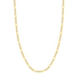 5.8mm Two-Tone Pavé Figaro Chain with Lobster Lock