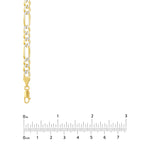 5.8mm Two-Tone Pavé Figaro Chain with Lobster Lock