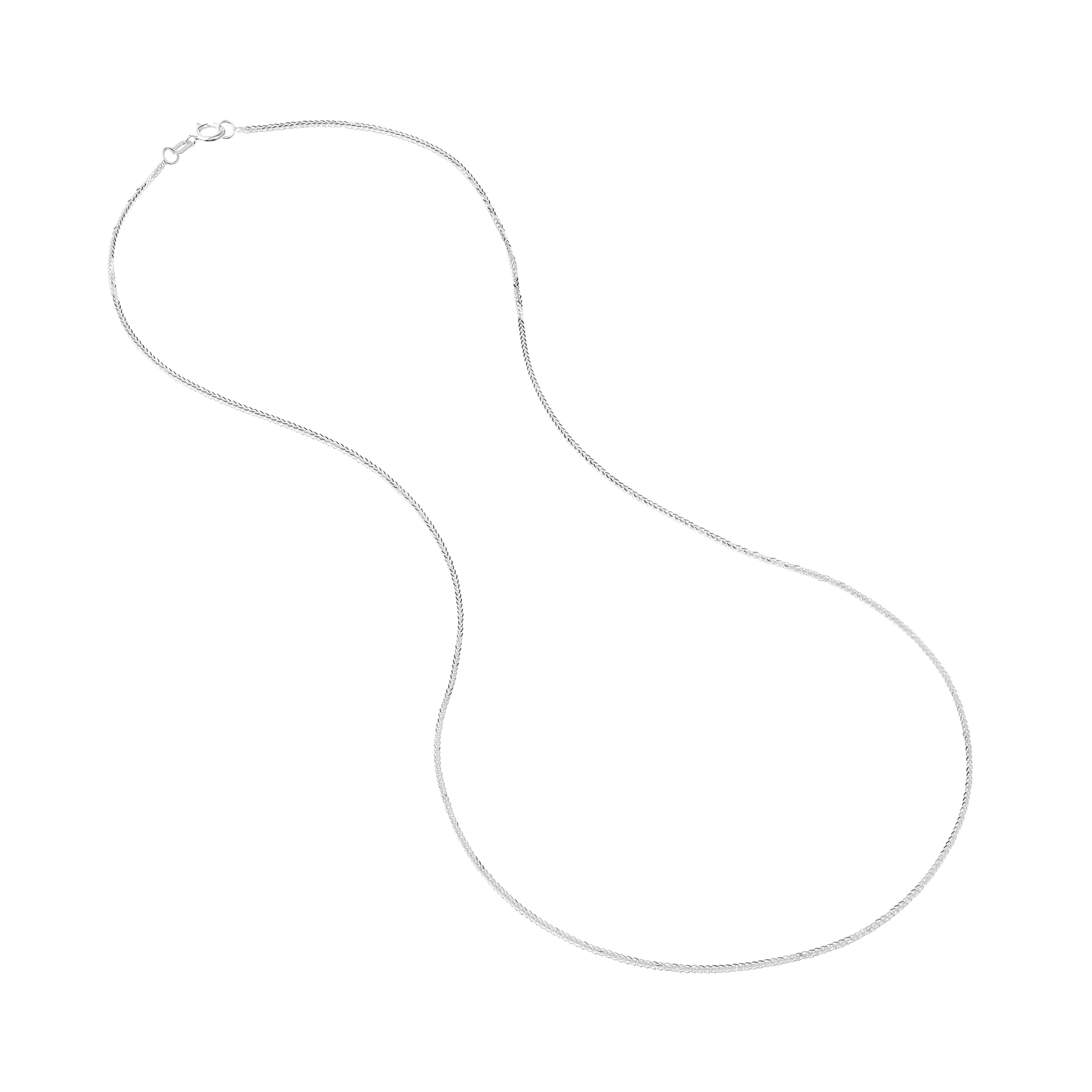 1.17mm Square Wheat Chain with Spring Ring