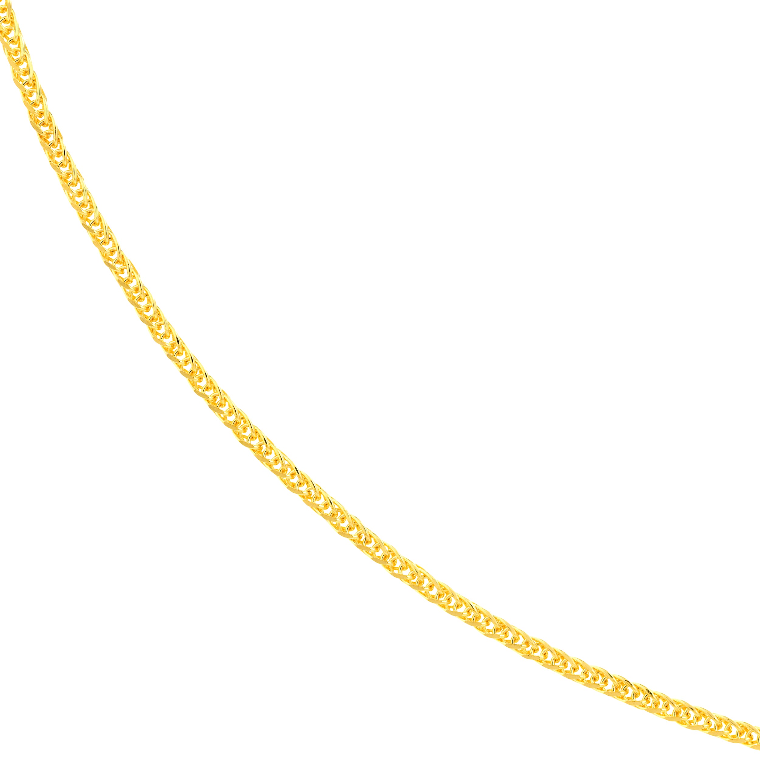 1.17mm Square Wheat Chain with Spring Ring