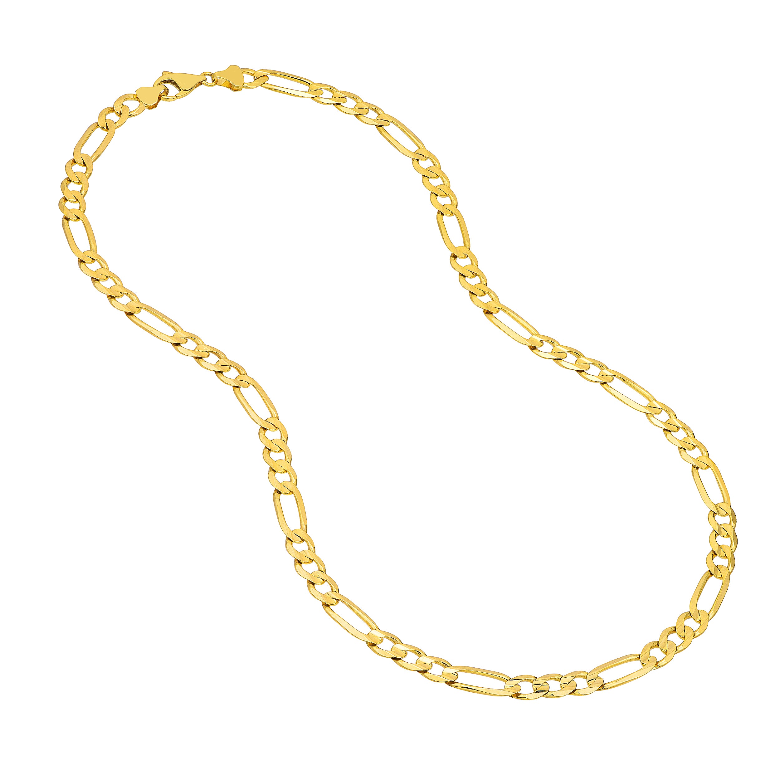 7.2mm Light Concave Figaro Chain Pear Shape Lock EndCap