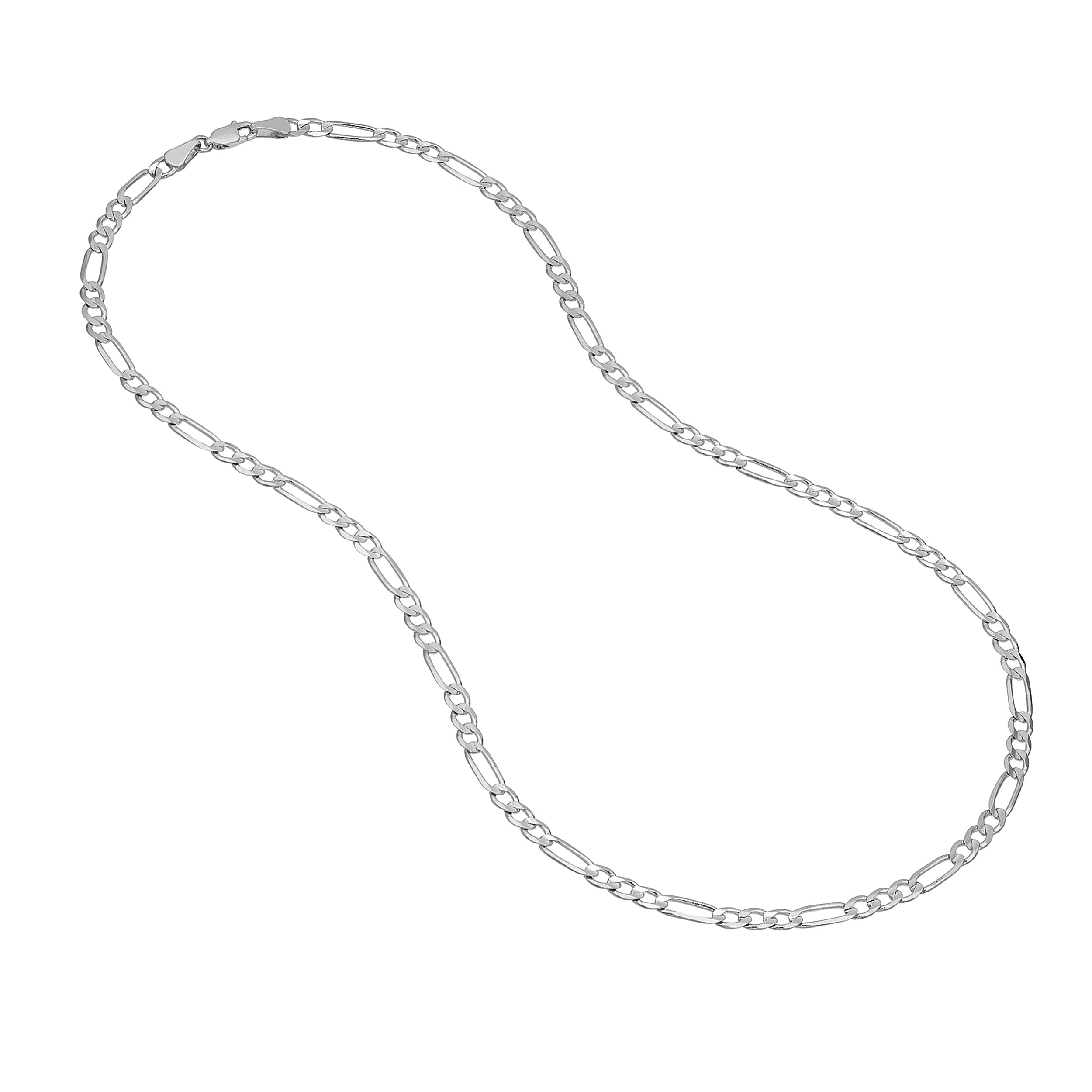 4.7mm Light Concave Figaro Chain Lobster Lock Endcap