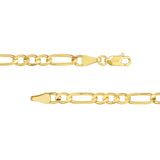 4.7mm Light Concave Figaro Chain Lobster Lock Endcap
