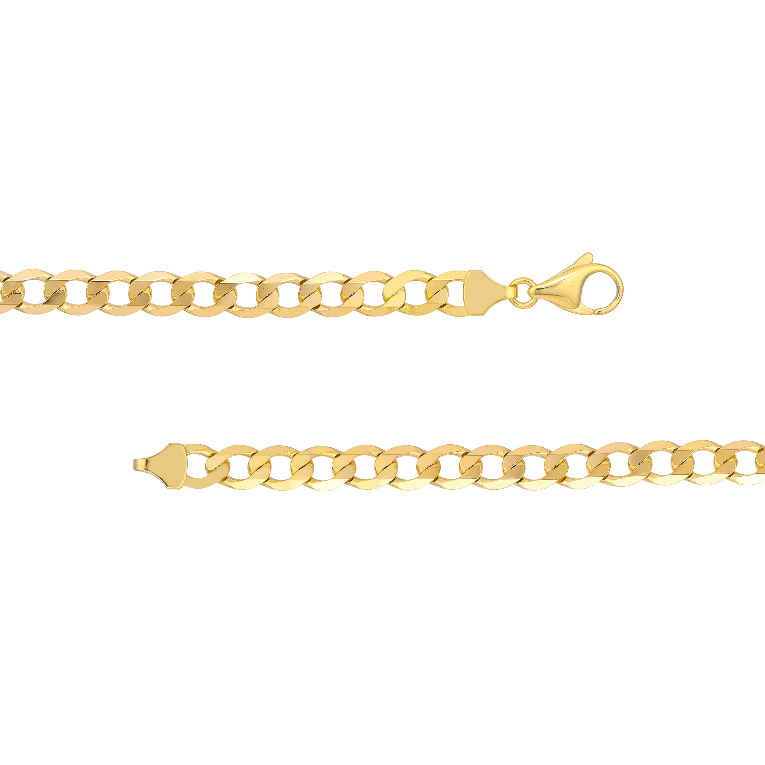 7.2mm Light Open Curb Chain with Lobster Lock