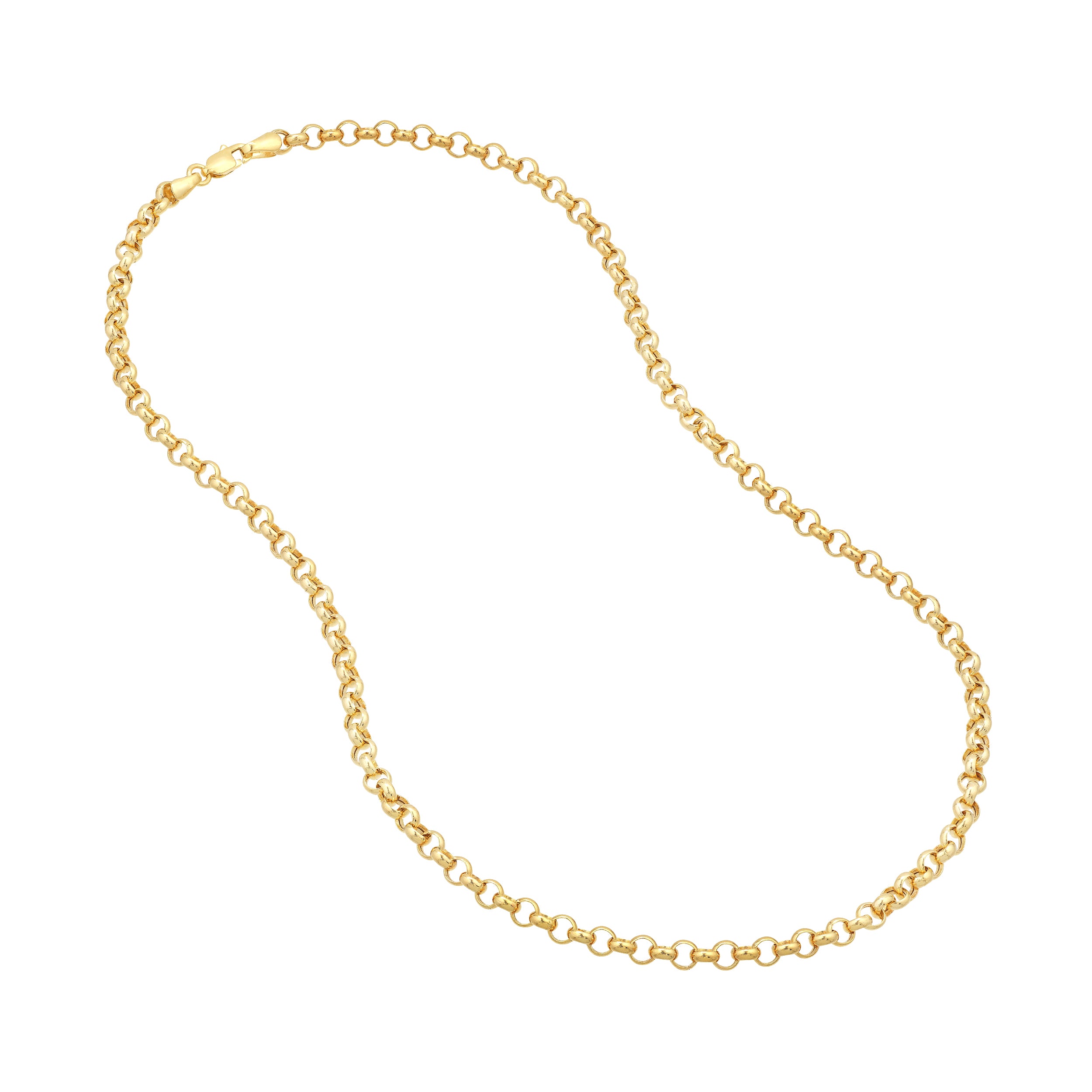 3.75mm Hollow Rolo Chain with Lobster Lock