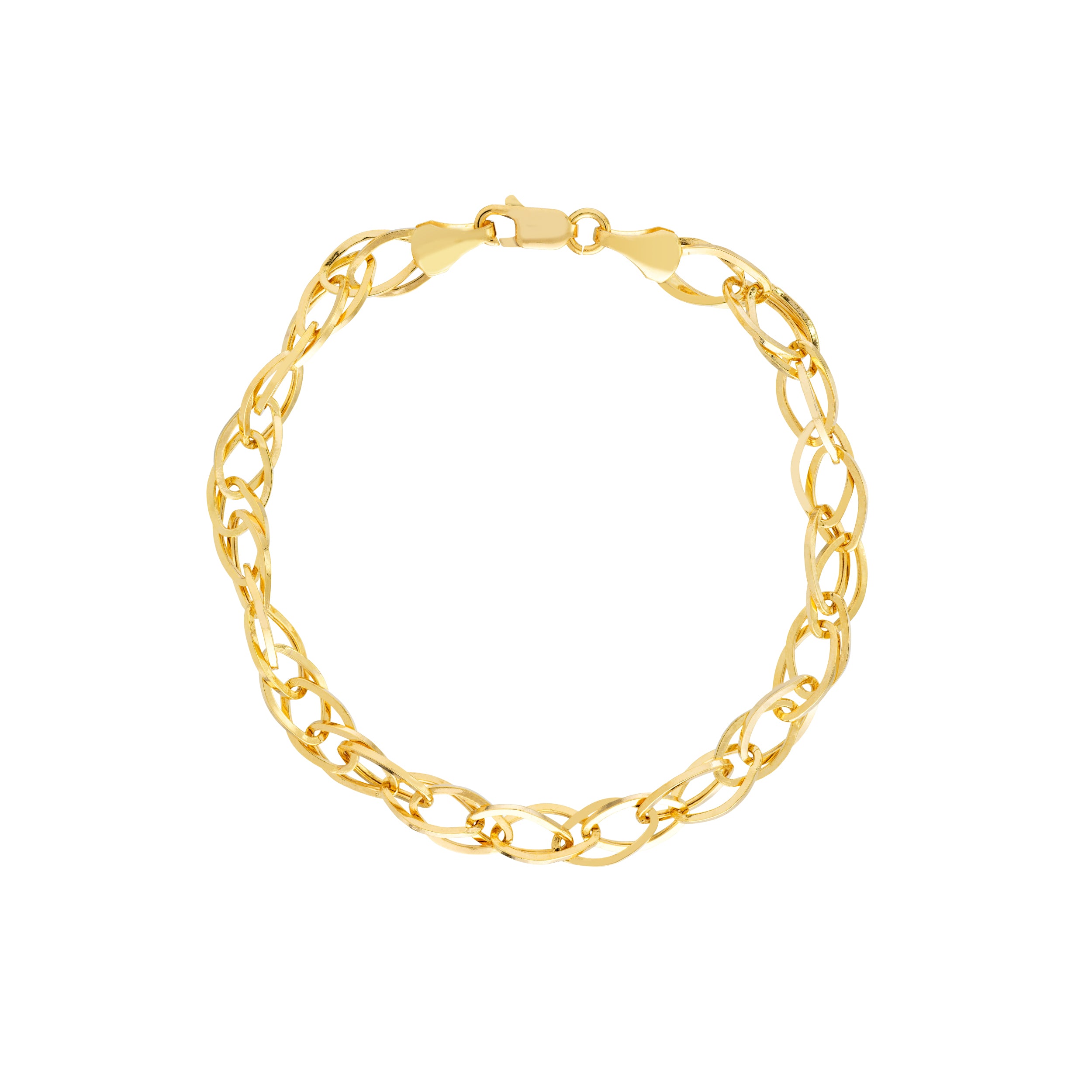 Square Wire Hollow Link Bracelet
