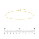 Figaro Chain Adjustable Anklet