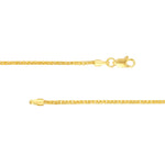 1.75mm Square Wheat Chain with Lobster Lock