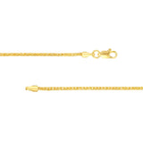 1.75mm Square Wheat Chain with Lobster Lock
