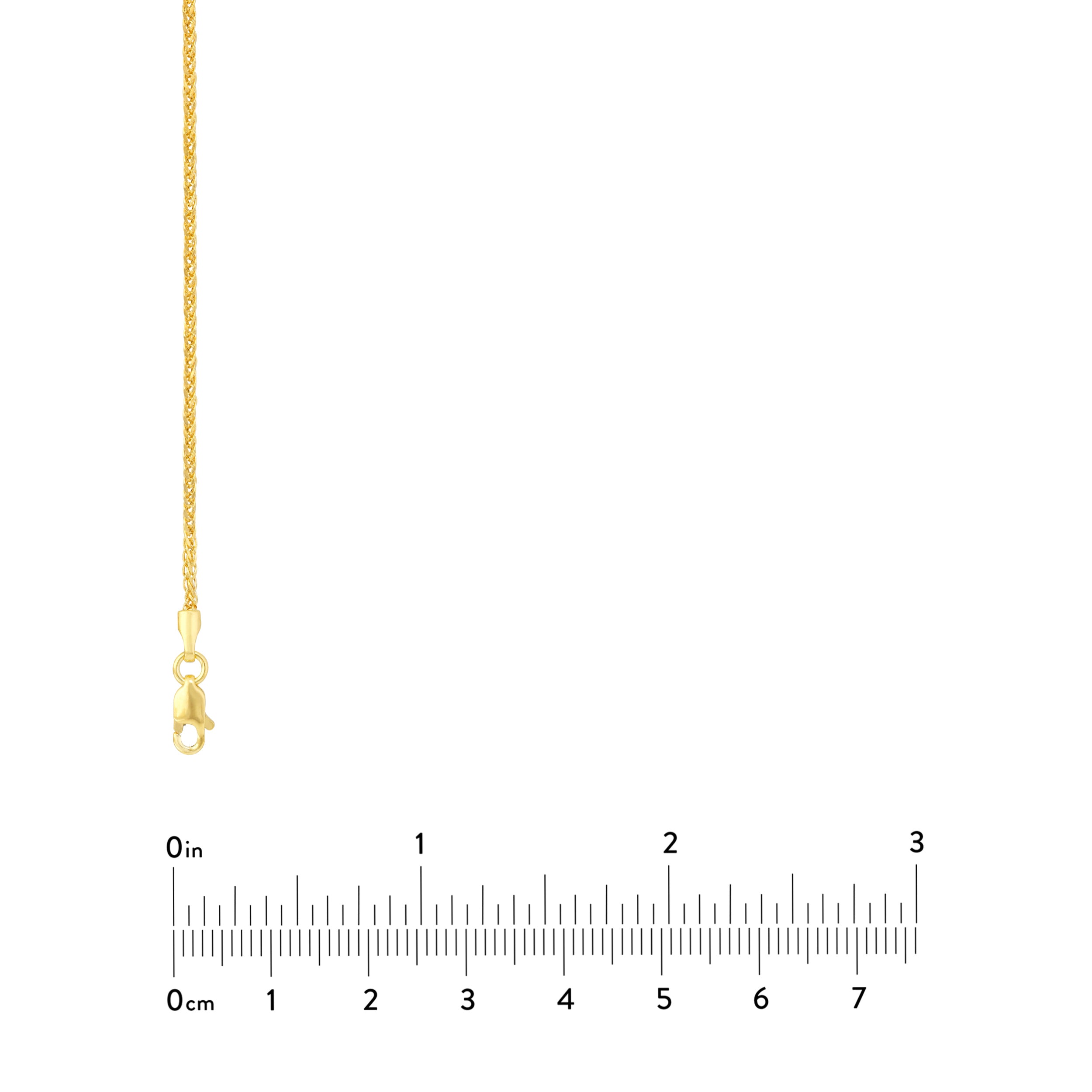1.75mm Square Wheat Chain with Lobster Lock