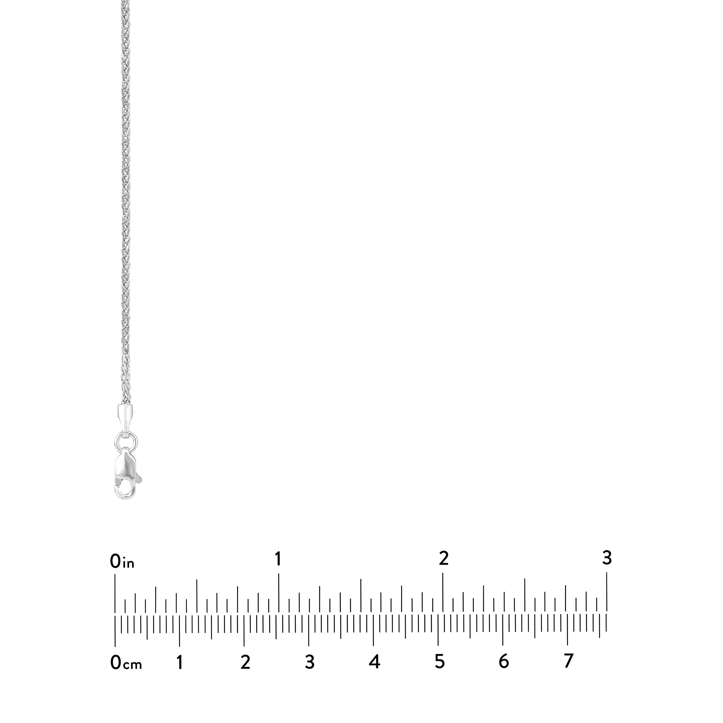 1.75mm Square Wheat Chain with Lobster Lock