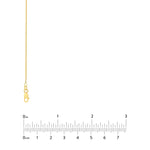 1.20mm Two-Tone Pavé Wheat Chain with Lobster Lock