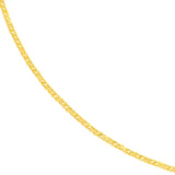 1.17mm D/C Square Wheat Chain with Lobster Lock