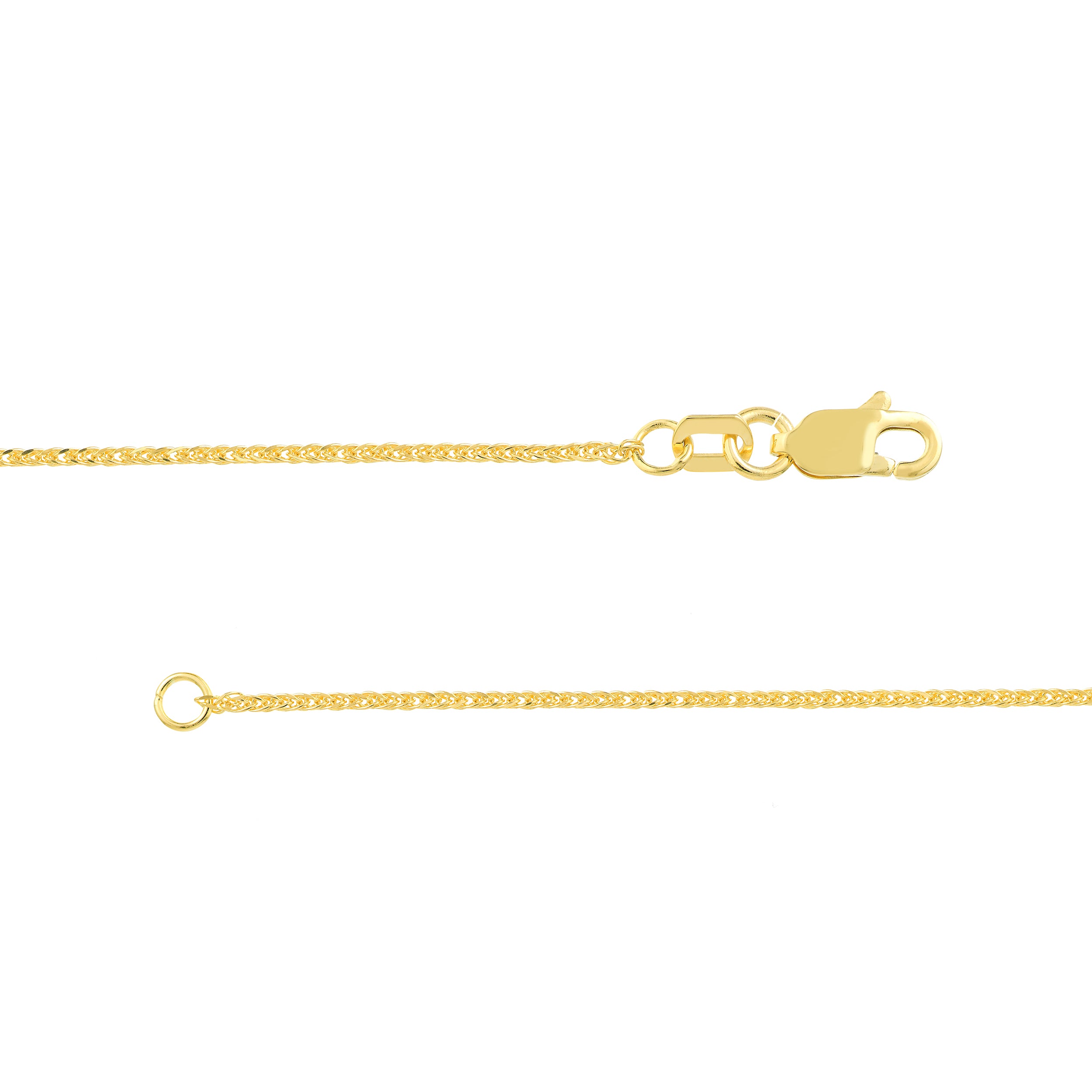 1.17mm D/C Square Wheat Chain with Lobster Lock
