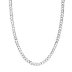 Sterling Silver 7.05 Cuban Curb Chain with Lobster Lock