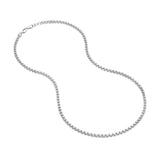 Sterling Silver 3.40mm Concave Box Chain with Lobster Lock