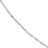 Sterling Silver 1.7mm Singapore Chain