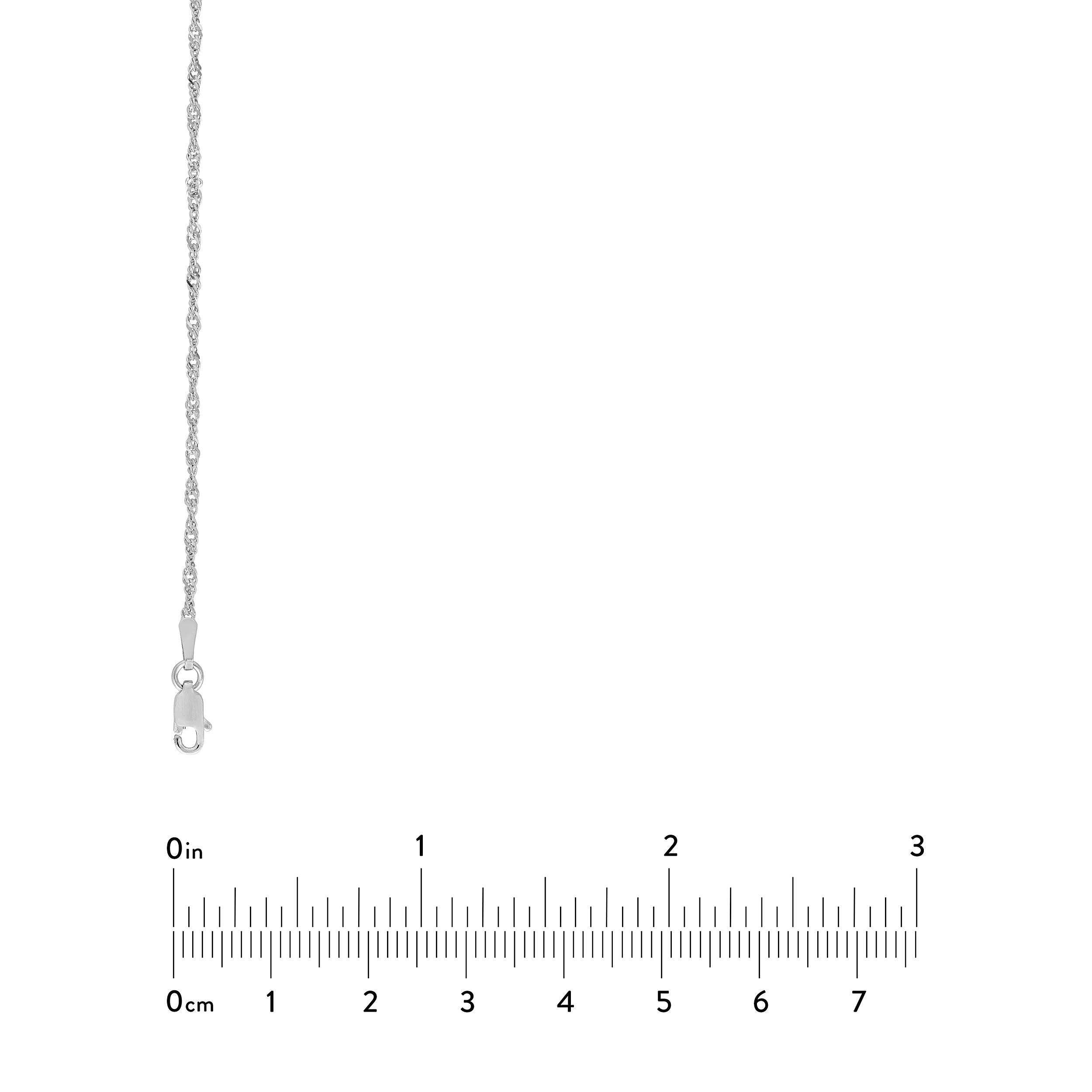 Sterling Silver 1.7mm Singapore Chain