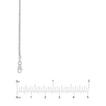 Sterling Silver 1.25mm Square Wheat Chain