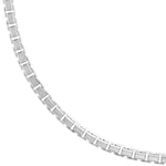 Sterling Silver 3.40mm Fancy Box Chain with Lobster Lock