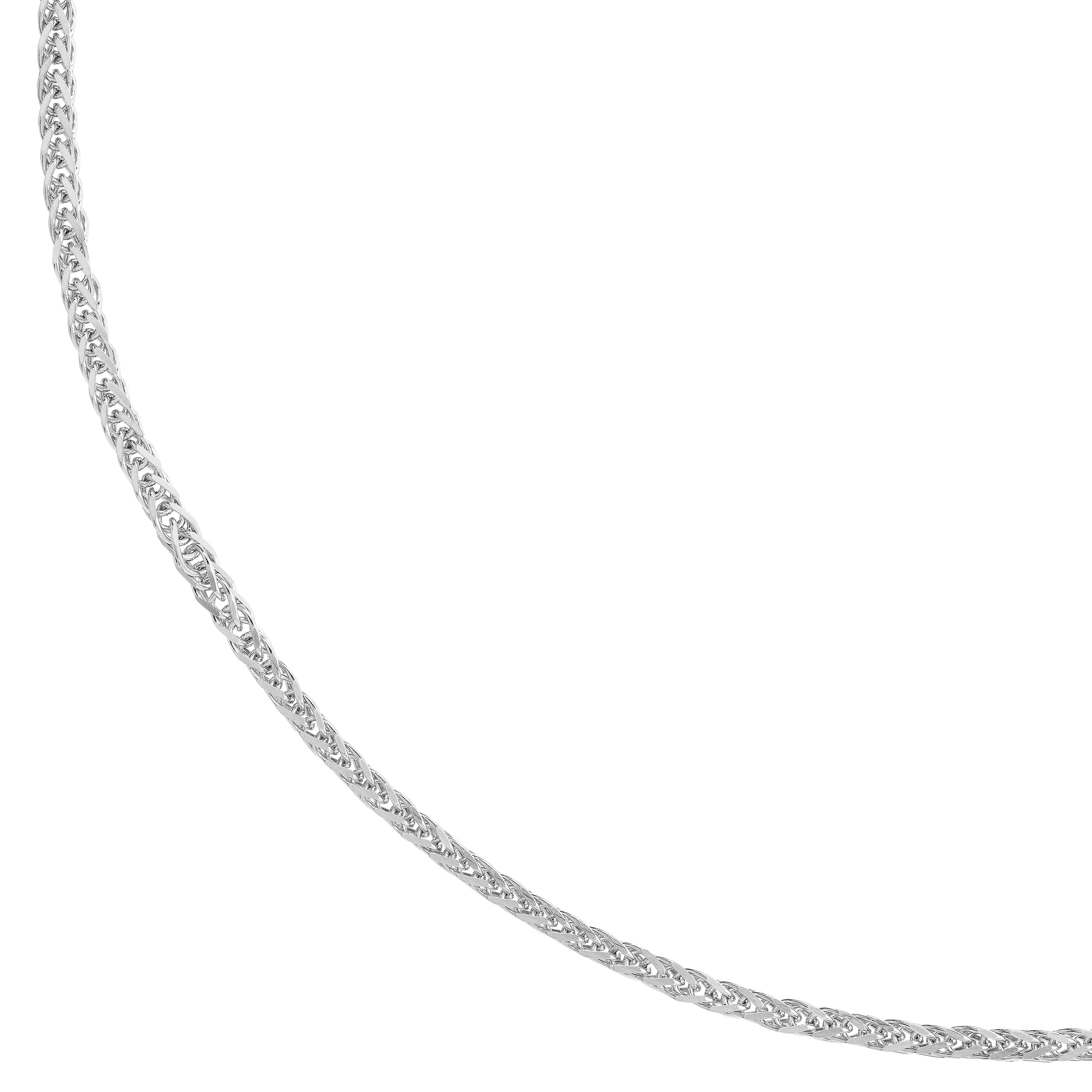 Sterling Silver 2.25mm Square Wheat Chain