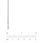 Sterling Silver 2.25mm Square Wheat Chain
