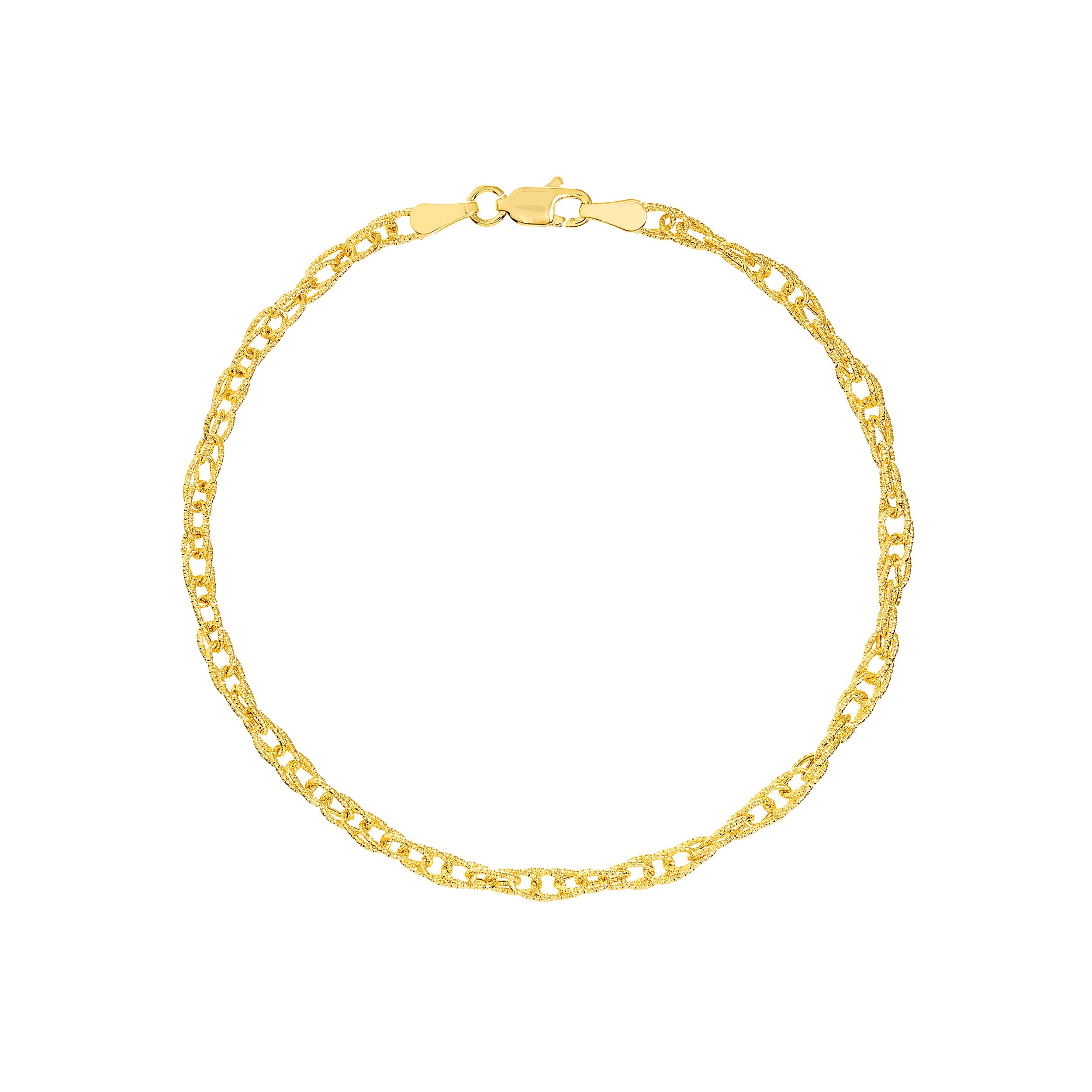 Textured Double Cable Chain Bracelet