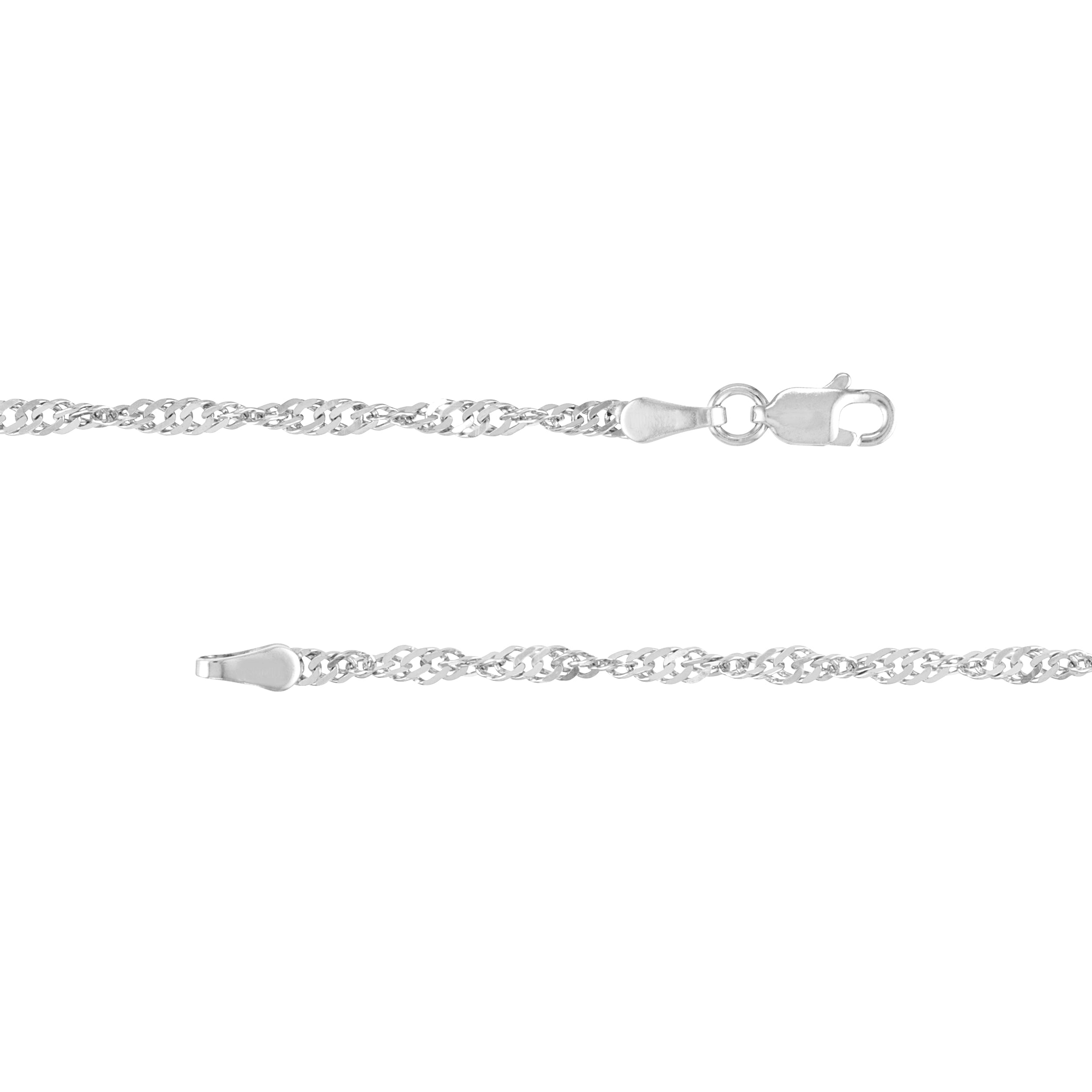 Sterling Silver 2.2mm Singapore Chain