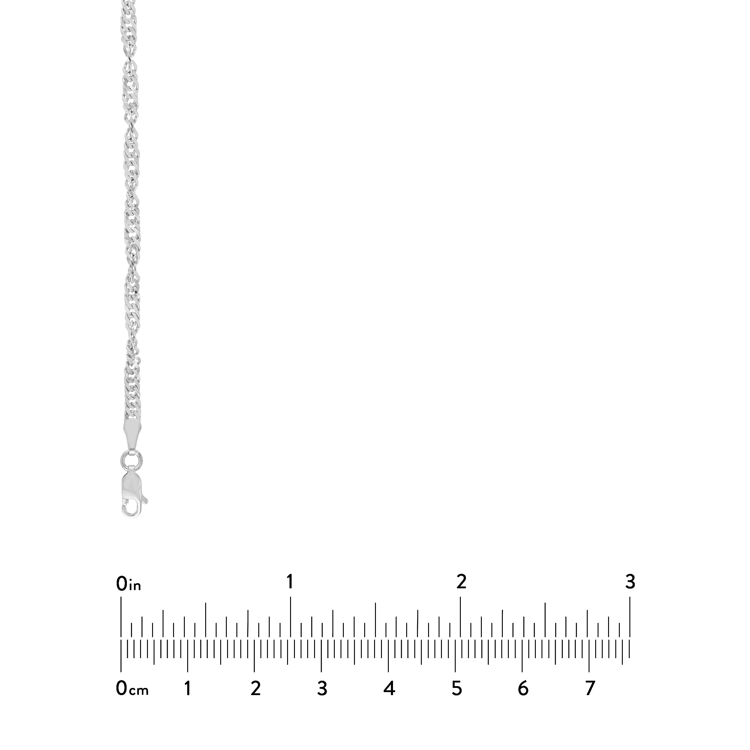 Sterling Silver 3.1mm Singapore Chain