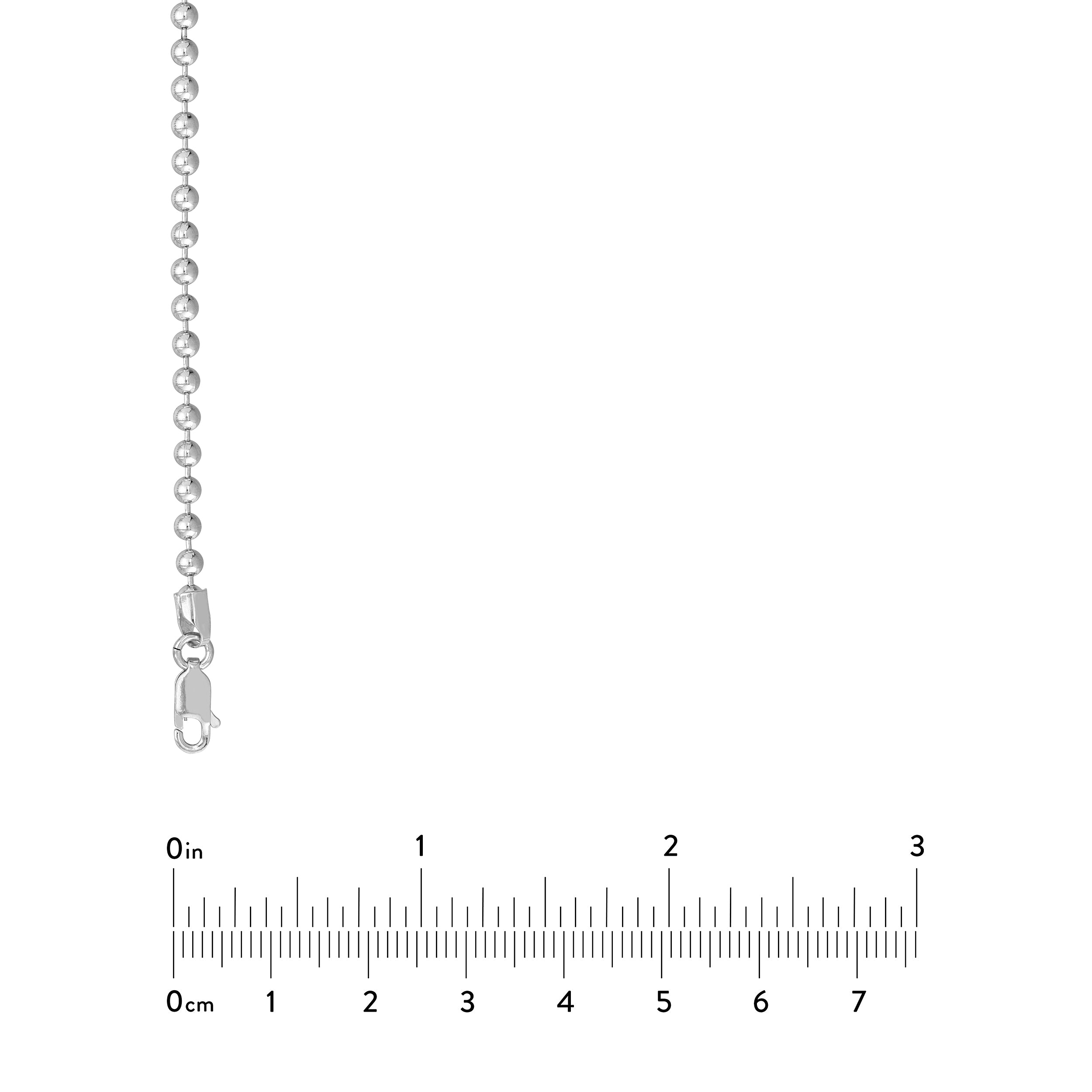 Sterling Silver 3mm Bead Chain