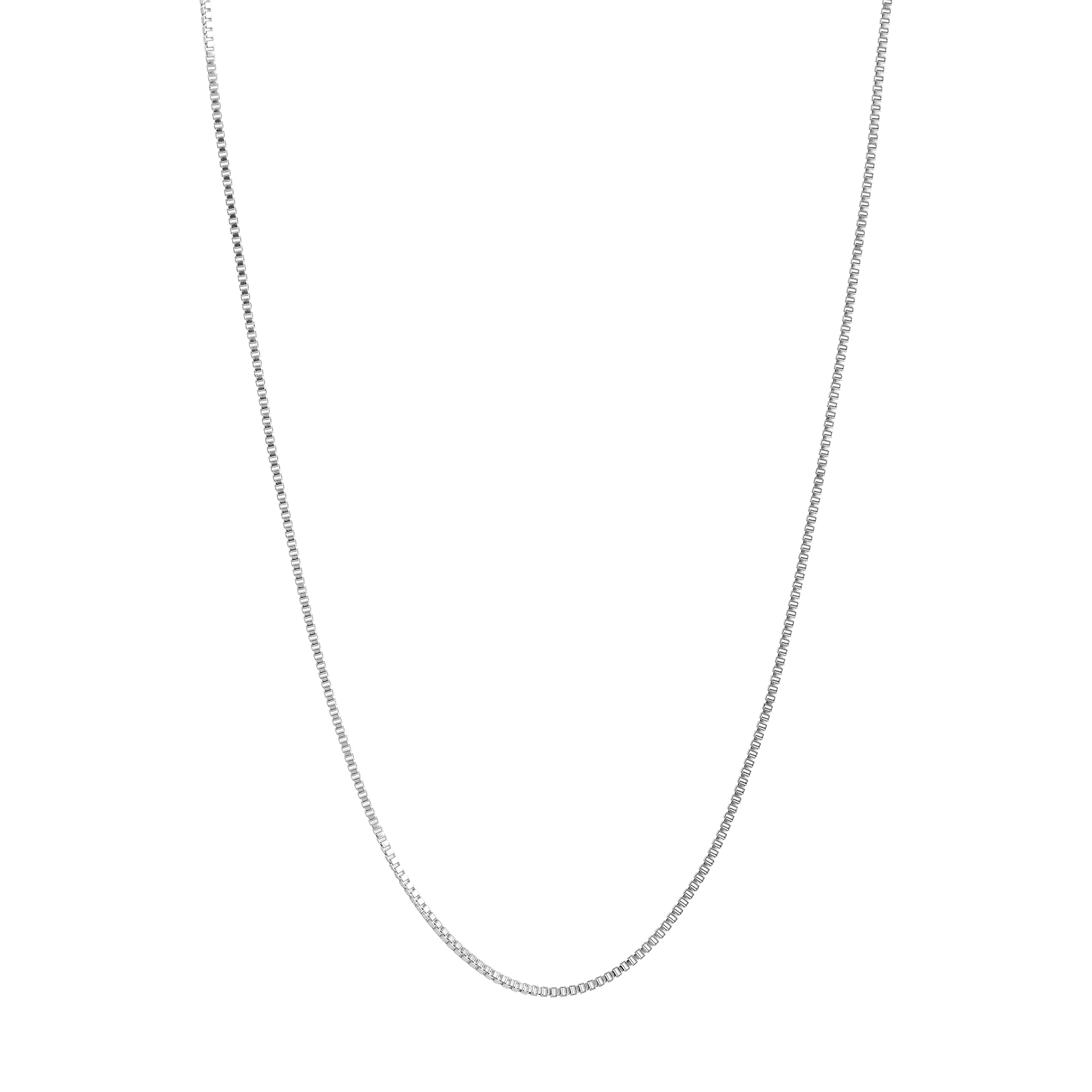 Sterling Silver 0.66mm Box Chain with Lobster Lock