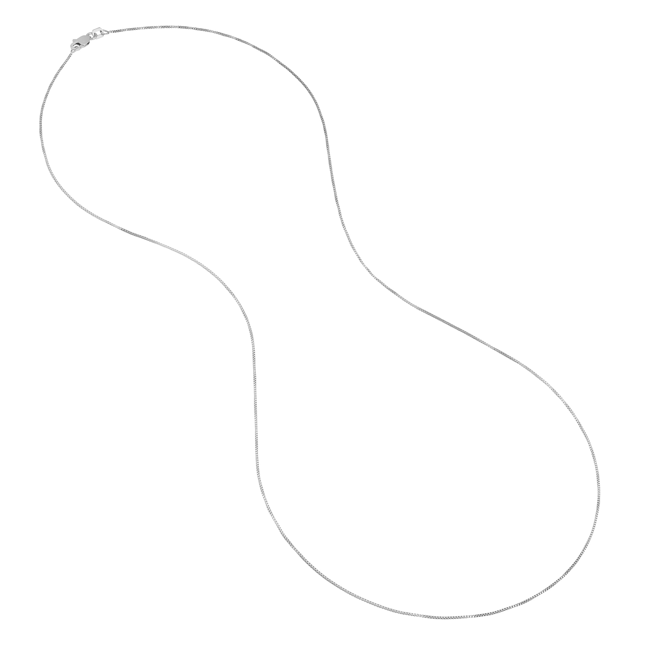 Sterling Silver 0.66mm Box Chain with Lobster Lock