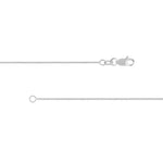 Sterling Silver 0.66mm Box Chain with Lobster Lock