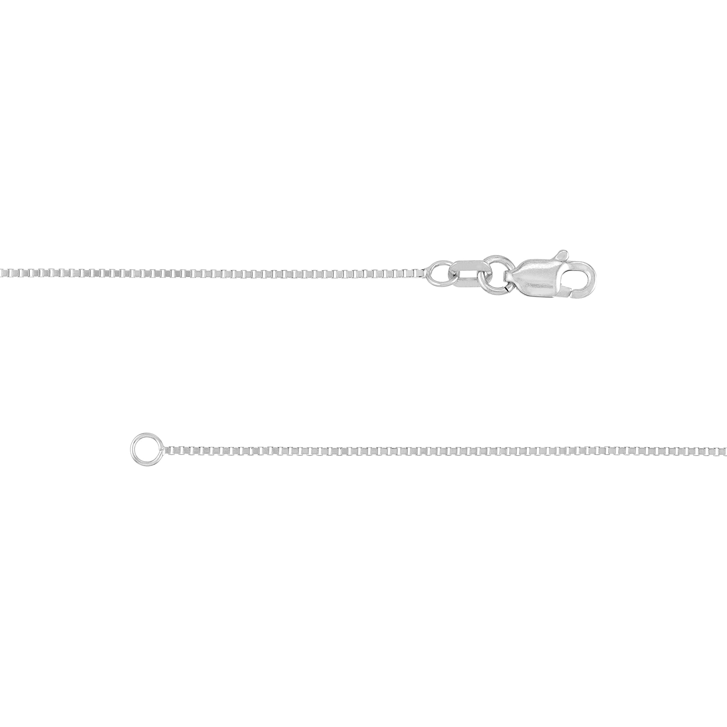 Sterling Silver 0.8mm Box Chain with Lobster Lock