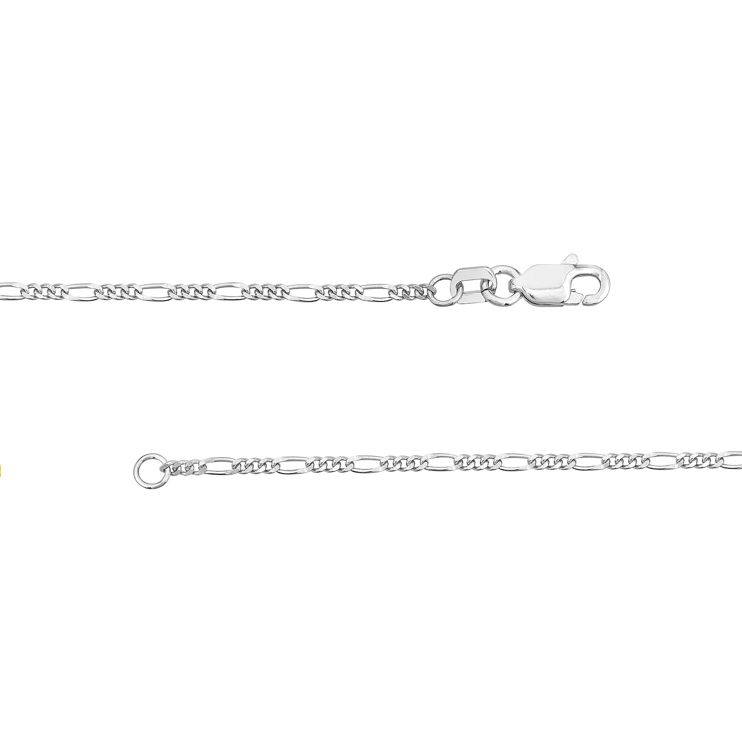 Sterling Silver 1.5mm Figaro Chain with Lobster Lock