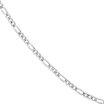 Sterling Silver 2.4mm Concave Figaro Chain with Lobster Lock